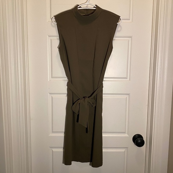 RW&CO Belted Sleeveless Mock-Neck Dress - Picture 1 of 8